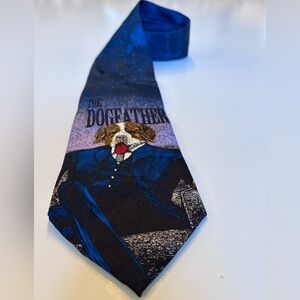 Vintage Big Dogs Silk Novelty Tie, The DogFather